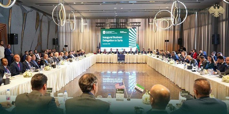 مصرف سوريا المركزي يبحث تفعيل العلاقات المصرفية مع وفد اقتصادي أمريكي